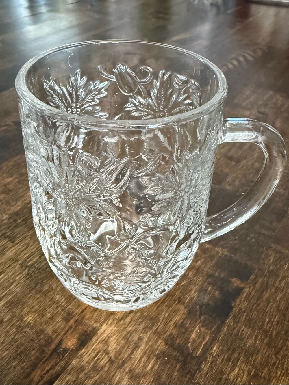 Princess House “Fantasia” Pressed Crystal Mug, Vintage 8 fl oz #516